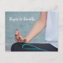 Search for breath postcards Yoga
