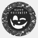 Search for black happy face stickers Jack o lantern