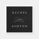 Search for couples shower napkins Black and white