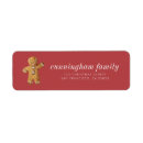 Search for gingerbread man return address labels Merry christmas