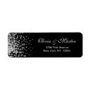 Search for black and silver glitter return address labels Modern