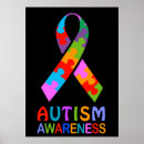 Search for autism puzzle ribbon posters Autism awareness month