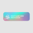 Search for holographic name tags Iridescent
