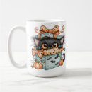 Search for whimsical cat mugs Black