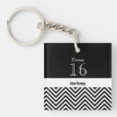 Search for black and white chevron key rings Stylish