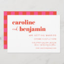Search for hot pink and orange wedding invitations Unique