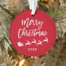 Search for santa claus reindeer christmas tree decorations Red