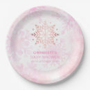 Search for pink snowflake plates Girl