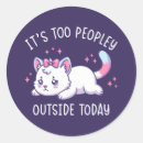 Search for tired stickers Introvert humor