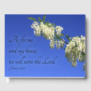 Search for religious wedding guest books Bible verse