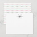 Search for dot pattern monogram note cards Girly