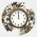 Search for gold clock stickers Flowers