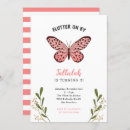 Search for pink butterfly birthday invitations Cute