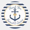 Search for striped anchor thank you stickers Blue
