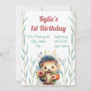 Search for hedgehog birthday invitations Greenery
