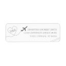 Search for airplane return address labels Travel