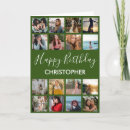 Search for green birthday cards Photo collage
