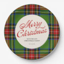 Search for plaid christmas plates Red and green