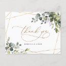 Search for gold wedding thank you cards Eucalyptus leaves