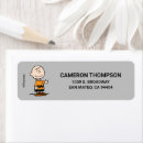 Search for charlie brown return address labels Comic strip