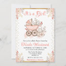 Search for pram baby shower invitations Gold