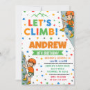 Search for rock party invitations Mountain climber