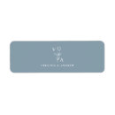 Search for monogrammed wedding return address labels Minimalist