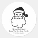 Search for black and white santa stickers Merry christmas