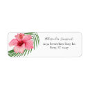 Search for hawaiian floral return address labels Watercolor