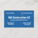 Search for blueprints business cards Contractor