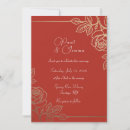 Search for orange rose wedding invitations Gold
