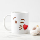 Search for emoji coffee mugs Kiss