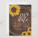 Search for sunflower wedding save the dates Wood