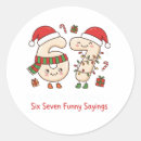 Search for funny santa stickers Six