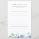 Search for elegant floral bridal shower games Dusty blue