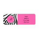 Search for zebra print return address labels Pink