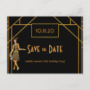 Search for 1920s save the dates Black and gold