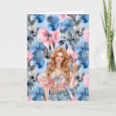 Search for blue hair cards Floral