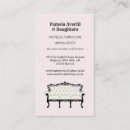 Search for upholstery business cards Antique dealer