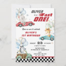 Search for cute race car birthday invitations Fast one