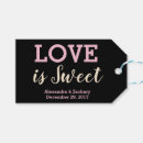Search for love is sweet gift tags Pink