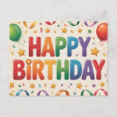 Search for streamers postcards Birthday
