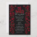 Search for vampire wedding invitations Black and red