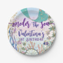 Search for purple and teal plates Watercolor