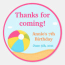Search for beach ball thank you stickers Birthday