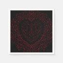 Search for red heart napkins Black