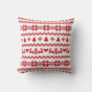 Search for ugly christmas sweater pattern cushions Red