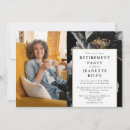 Search for photo retirement invitations Black and white