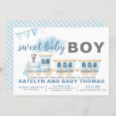 Search for train baby boy shower invitations Choo choo train