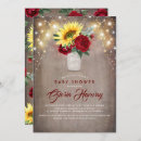 Search for burgundy and sunflower invitations Rustic